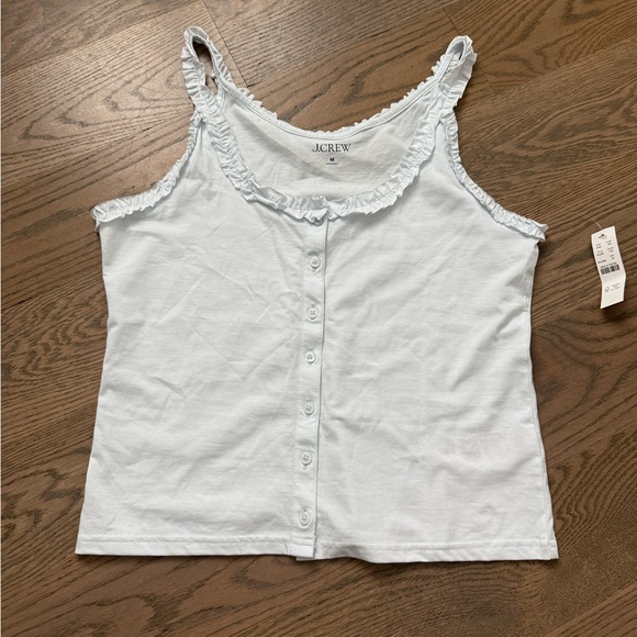 J. Crew Women's White Ruffle Camisole - Picture 1 of 1